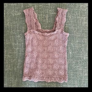 Free People Love Letter Cami, size M/L, eggplant/plum.